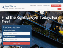 Tablet Screenshot of lawworks.com